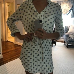Tularosa tie waist shirt dress